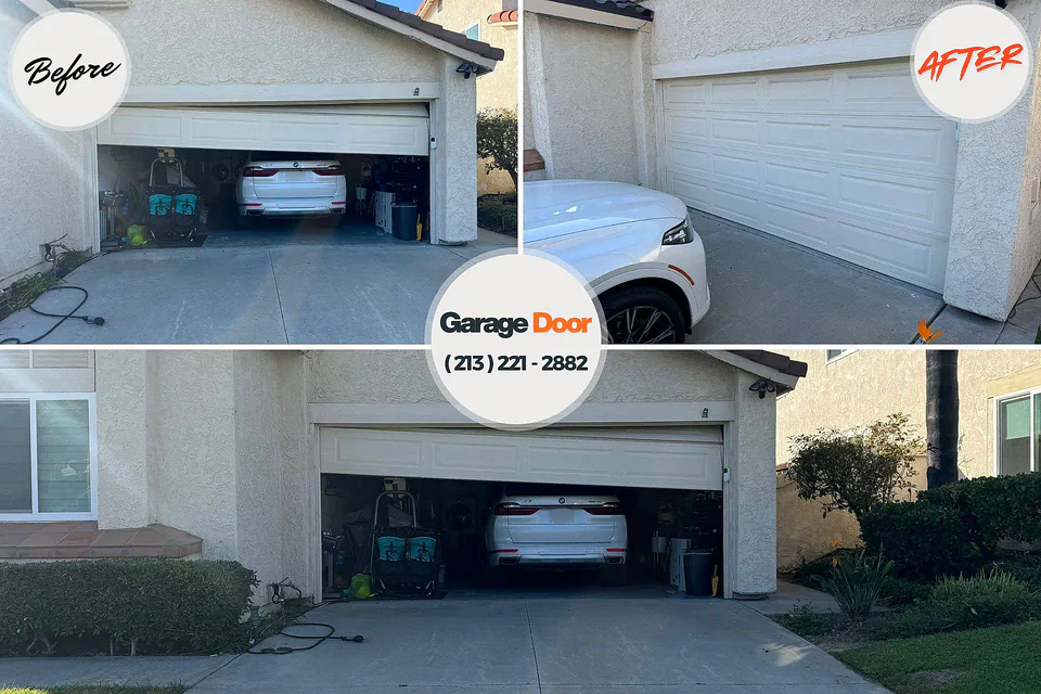 Before and after: garage door repair Morrison County